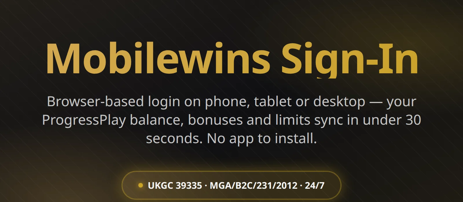 Mobilewins Casino Login